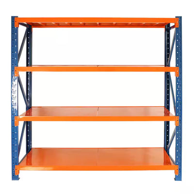 4-Tier 4400 Lbs. Orange Adjustable Heavy Duty Steel Storage Garage Shelving Unit 78.66 In. W X 78.74 In. H X 23.82 In. D