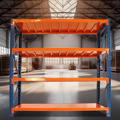 4-Tier 4400 Lbs. Orange Adjustable Heavy Duty Steel Storage Garage Shelving Unit 78.66 In. W X 78.74 In. H X 23.82 In. D
