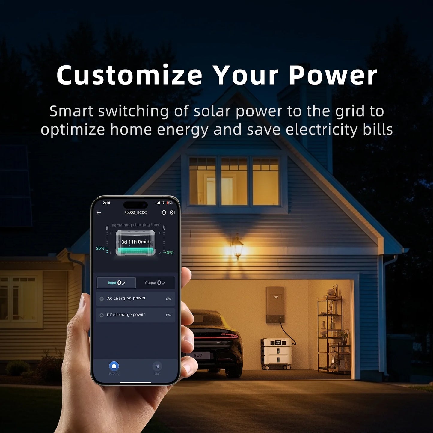 IEE SP5000 Solar Power Station 5000W (9000W Surge), 5120Wh Lifepo4 Battery, 120V/240V Dual Voltage, 2X500W Panels Compatible, Expandable to 10Kwh, Home Transfer Switch Ready