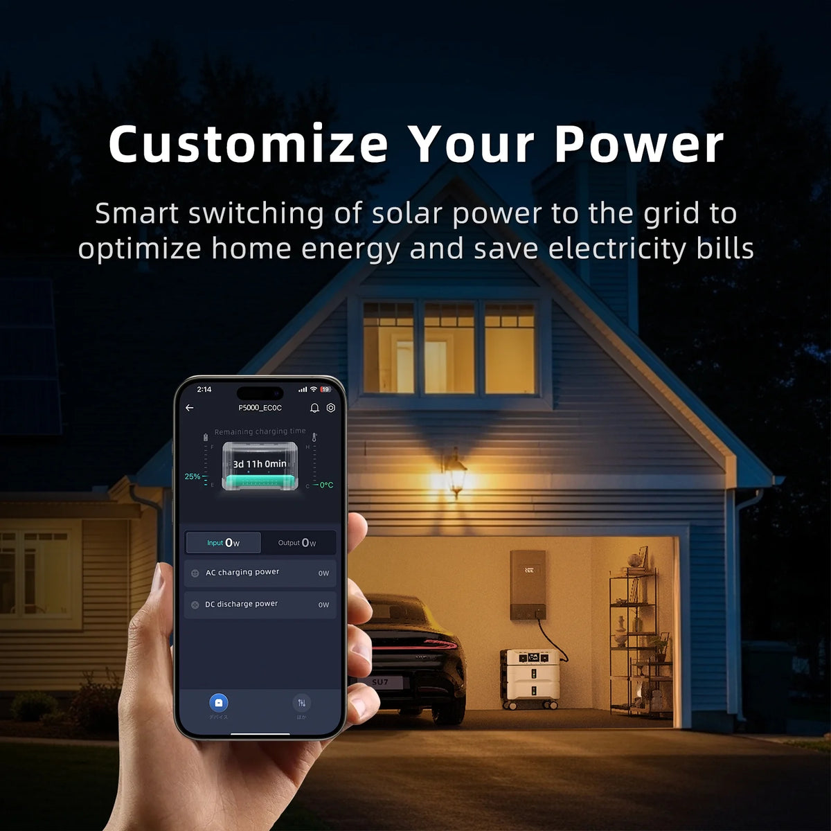 IEE SP5000 Solar Power Station 5000W (9000W Surge), 5120Wh Lifepo4 Battery, 120V/240V Dual Voltage, 2X500W Panels Compatible, Expandable to 10Kwh, Home Transfer Switch Ready